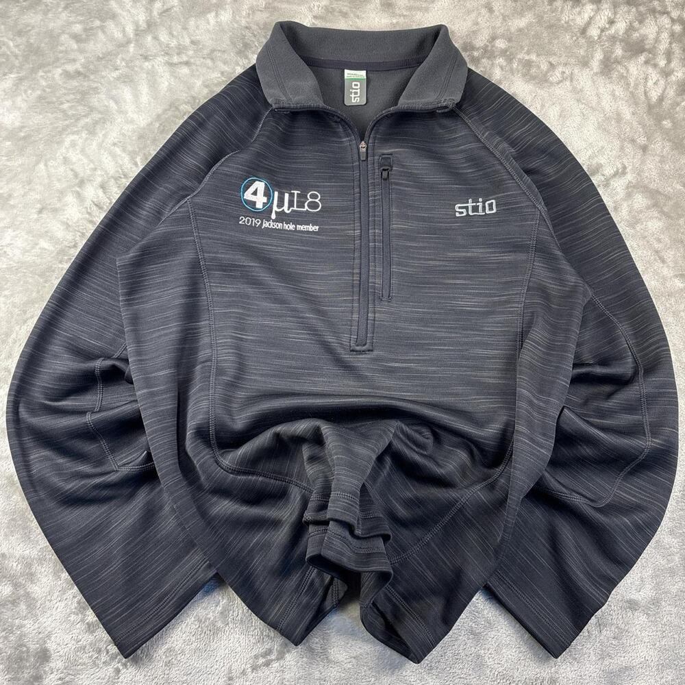 Stio Gannett Peak Half Zip Performance Fleece Pullover 100 Polyester Mens Size M